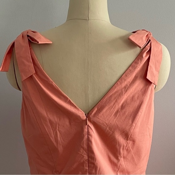 Express Bow Shoulder Peplum Top- Pink- Size Large- NWT - Picture 7 of 10